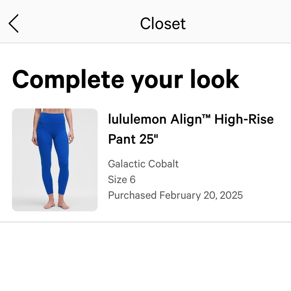 lululemon athletica High-Rise Leggings in Cobalt Blue